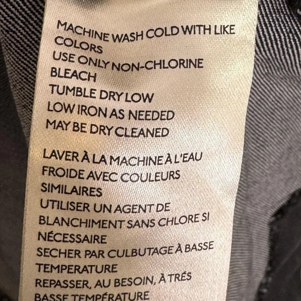 Free People Alex Denim Dress Womens Size 12 Black Sleeveless Flare Zip Back